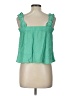 E&M Collection Green Sleeveless Blouse Size L - photo 2