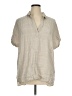 Tahari Tan Short Sleeve Blouse Size 1X - photo 1