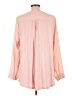 Pleione 100% Polyester Pink Long Sleeve Blouse Size L - photo 2