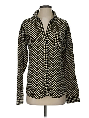 Diane von Furstenberg Long Sleeve Silk Top (view 1)