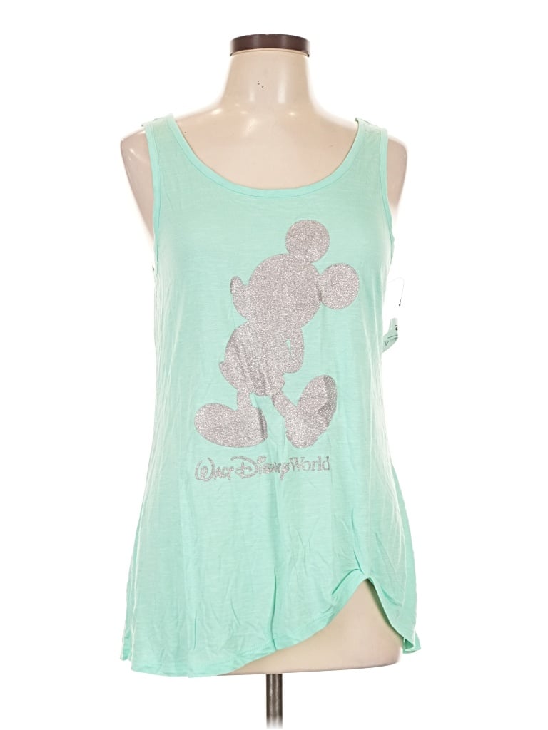 Disney Parks Tank Top Green Strapless Neckline Tops