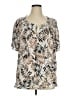 Catherines Tan Short Sleeve Blouse Size 1X - photo 1