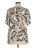 Catherines Tan Short Sleeve Blouse Size 1X - photo 2