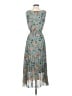 Fig 100% Polyester Floral Teal Cocktail Dress Size S - photo 2