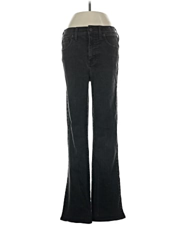 Madewell Tall Kick Out Crop Jeans in Black Rinse Wash (view 1)