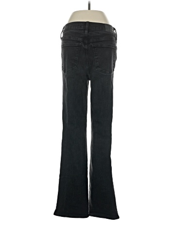 Madewell Tall Kick Out Crop Jeans in Black Rinse Wash (view 2)