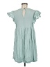 Eyeshadow 100% Rayon Teal Casual Dress Size M - photo 2