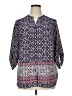 Faded Glory Blue 3/4 Sleeve Blouse Size 1X - photo 1