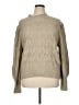 Express Chevron-herringbone Tan Turtleneck Sweater Size XL - photo 1