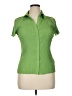 DressBarn 100% Polyester Green Short Sleeve Blouse Size XL - photo 1