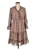 Assorted Brands 100% Polyester Paisley Brown Casual Dress Size M - photo 1