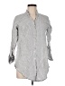 Mystree Gray 3/4 Sleeve Button-Down Shirt Size M - photo 1