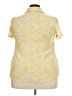 White Stag Paisley Yellow Short Sleeve Blouse Size 2X - photo 2
