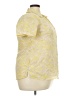White Stag Paisley Yellow Short Sleeve Blouse Size 2X - photo 4