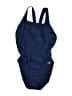 Speedo Solid Blue One Piece Swimsuit Size XL (38) - photo 1