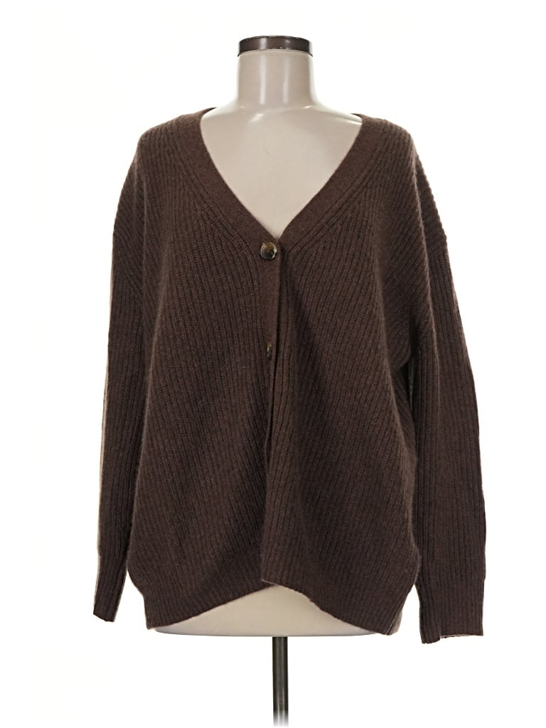 Pre-owned J By Joie Cashmere Cardigan Sweater In Brown