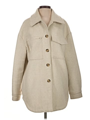Line & Dot Wool Coat (view 1)