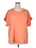 Worthington 100% Polyester Orange Short Sleeve Top Size 1X - photo 1