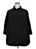 Only Necessities 100% Polyester Solid Black 3/4 Sleeve Blouse Size 1X - photo 1
