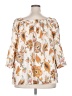 Chaps 100% Cotton White 3/4 Sleeve Blouse Size 2X - photo 2