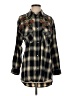 Zara Basic Plaid Black Long Sleeve Button-Down Shirt Size XS - photo 1