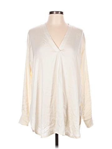 Vince. Long Sleeve Silk Top (view 1)