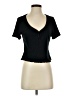 Planet Gold Black Short Sleeve Henley Size L - photo 1