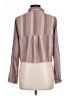 Love Notes Stripes Brown Long Sleeve Blouse Size L - photo 2