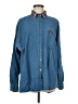 Jordache 100% Cotton Blue Long Sleeve Button-Down Shirt Size EU 40 / US 10 - photo 1