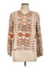 Shein 100% Viscose Tan Long Sleeve Blouse Size 12 - photo 1