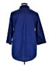 Chico's 100% Cotton Blue 3/4 Sleeve Button-Down Shirt Size XL (3) - photo 2