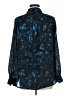 T Tahari 100% Polyester Print Blue Long Sleeve Blouse Size M - photo 2