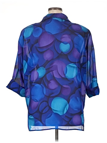Delta Burke 3/4 Sleeve Button-Down Shirt (view 2)