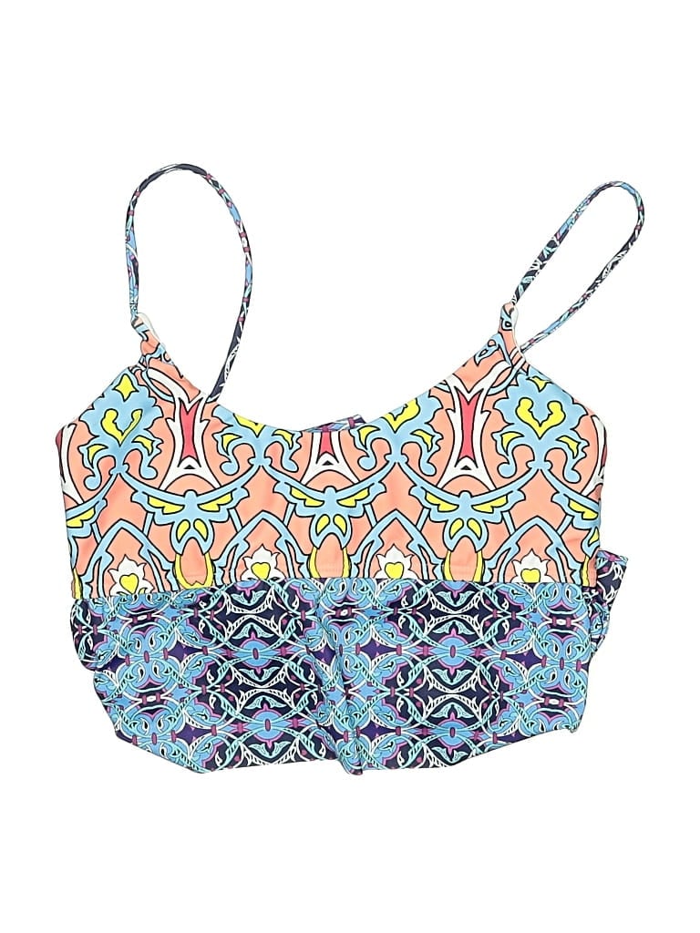 Pre-owned Venus Swimsuit Top Blue Print Pattern Swimwear