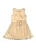 Beautees 100% Polyester Gold Dress Size 4T - photo 2