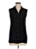 Twik 100% Viscose Black Sleeveless Button-Down Shirt Size M - photo 1