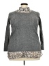 Faded Glory 100% Acrylic Animal Print Gray Turtleneck Sweater Size 2X - photo 1