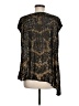 Zara Collection 100% Polyester Metallic Gold Short Sleeve Top Size M - photo 2