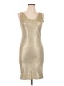 Discreet Metallic Gold Cocktail Dress Size L (estimated) - photo 1