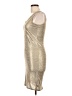 Discreet Metallic Gold Cocktail Dress Size L (estimated) - photo 5