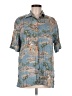 Assorted Brands Tropical Blue Short Sleeve Button-Down Shirt Size M - photo 1