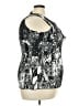 Brittany Black 100% Polyester Silver Sleeveless Blouse Size 2X - photo 4