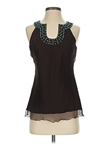 Cache Sleeveless Silk Top (view 1)