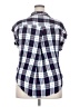 Jachs Girlfriend 100% Rayon Plaid Blue Short Sleeve Button-Down Shirt Size XXL - photo 2