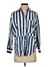 AYR Stripes Blue 3/4 Sleeve Button-Down Shirt Size XS - photo 1