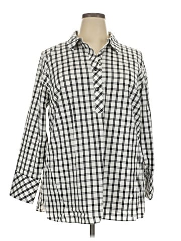 Talbots 3/4 Sleeve Button-Down Shirt (view 1)