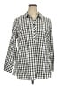 Talbots Checkered-gingham Gray 3/4 Sleeve Button-Down Shirt Size 18W - photo 1