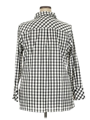 Talbots 3/4 Sleeve Button-Down Shirt (view 2)