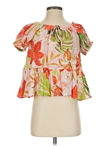 Zara Basic Short Sleeve Blouse (view 1)