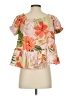 Zara Basic Orange Short Sleeve Blouse Size S - photo 2